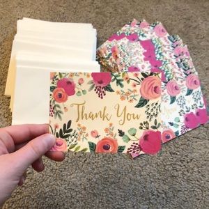Floral thank you cards (set of 36)